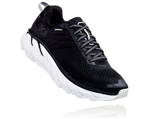 Hoka One One Clifton 6 Mens Orthopedic Shoes Black/White | AU-4857123